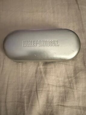 Harley Davidson Hard Shell Black & Silver Glasses Case